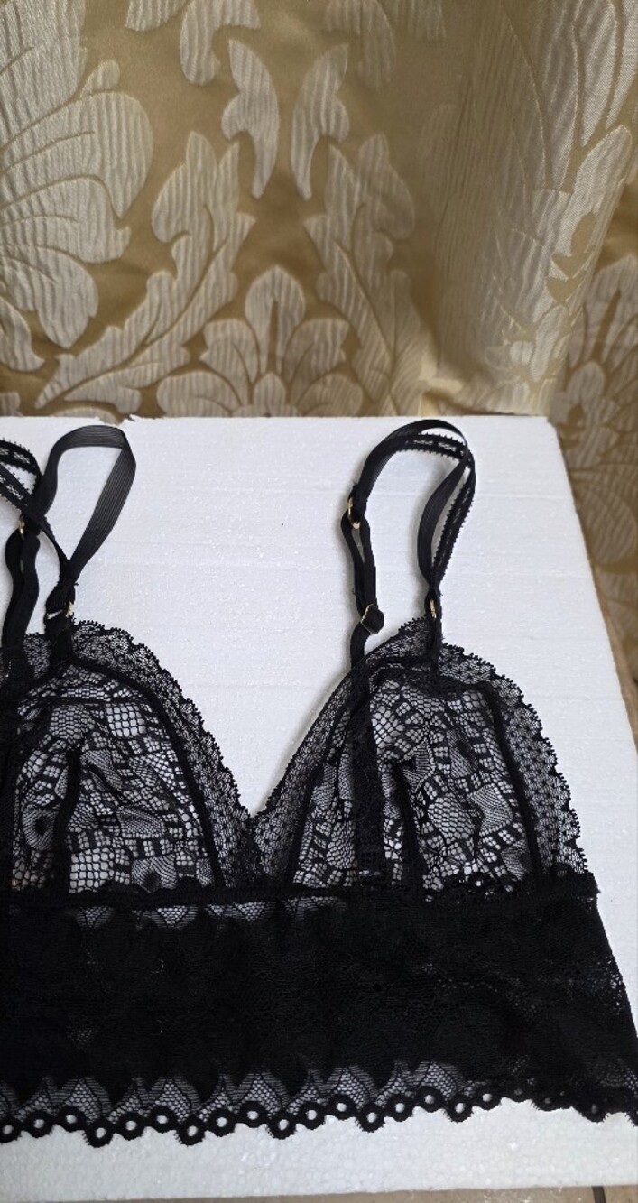 Stella Mccartney Women Black Lacey Bra Excellent Cond